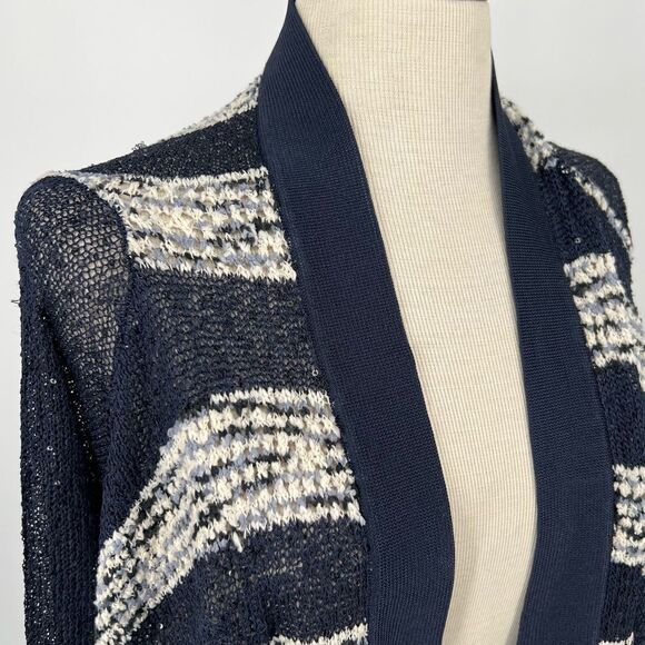 NWT Dolce Cabo Striped Open Draped‎ Cardigan Sweater Sz S/M - Picture 4 of 7